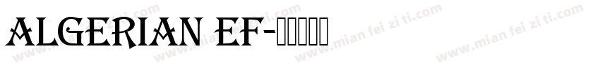 Algerian EF字体转换